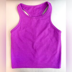 Lululemon ebb to street cropped tank purple size 6